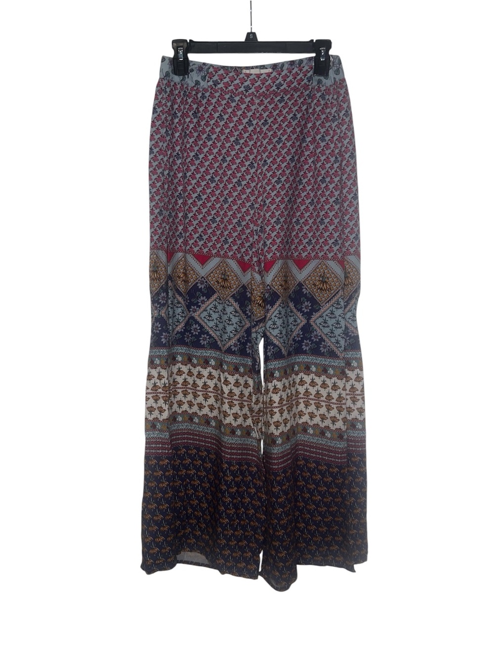 Boho Wide-Leg Printed Pants - Multicolor